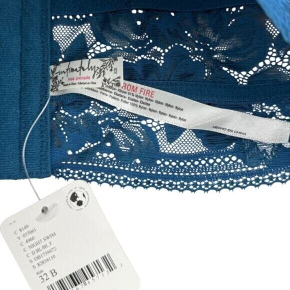 Free People Sorento Demi Longline In Night Swim Women's Size 32B - Picture 7 of 8